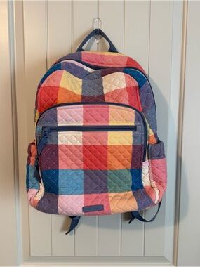 Colorblock Quilted Backpack - Multi Color